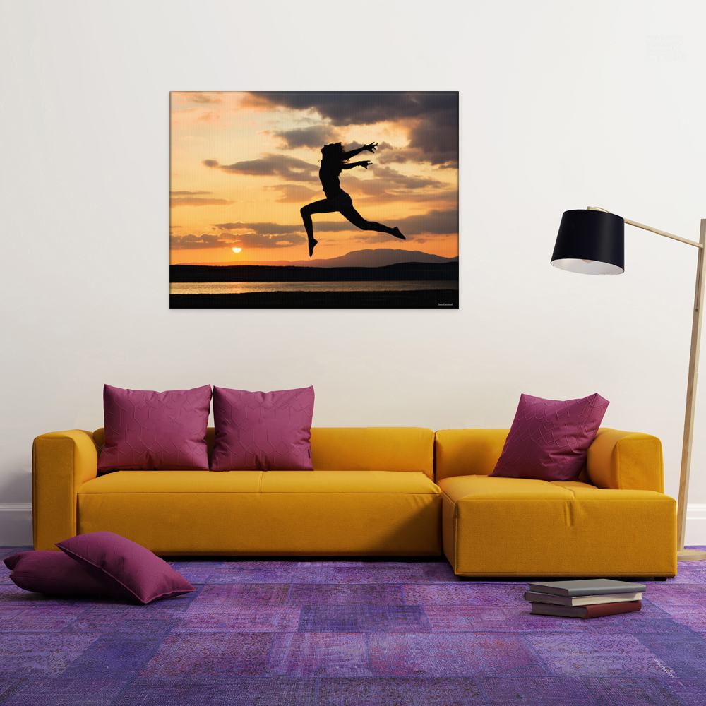 Print photo Dancer girl at sunset