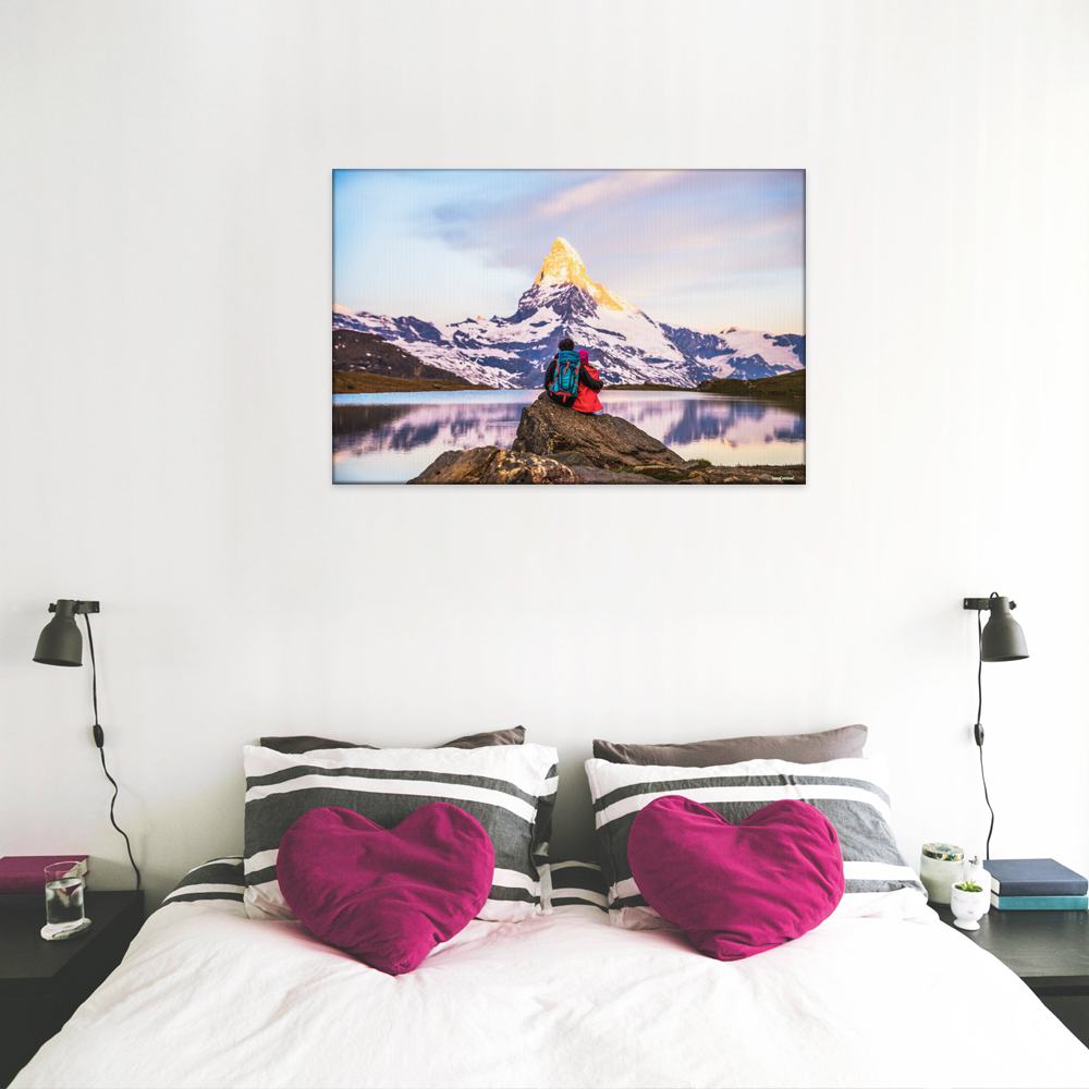 Print photo Couple watching Matterhorn peak